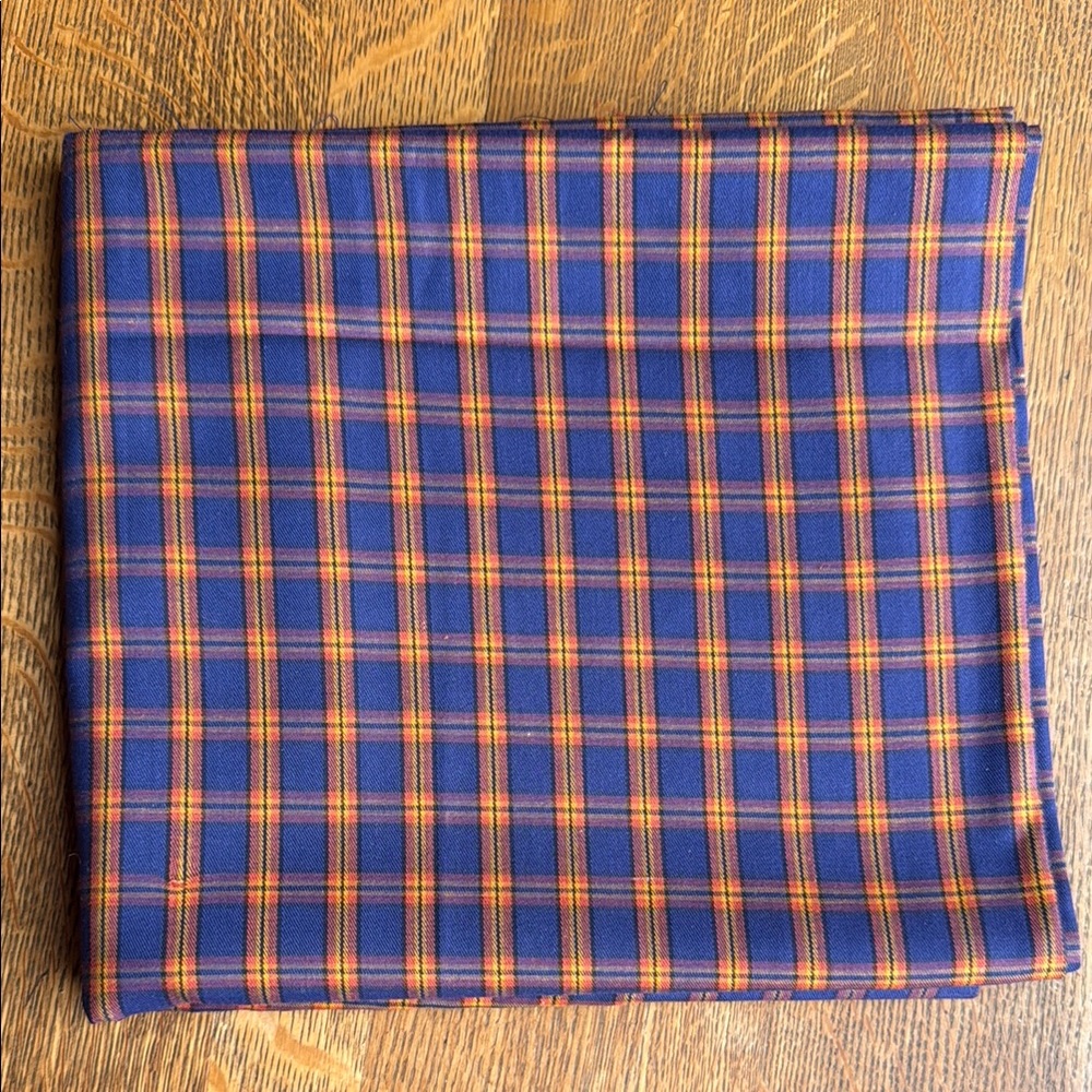 Classic check/plaid cotton/gabardine fabric, 2+ yards